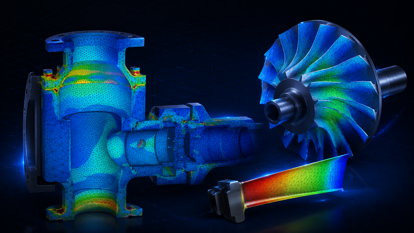 CFD and FEA simulation visualization